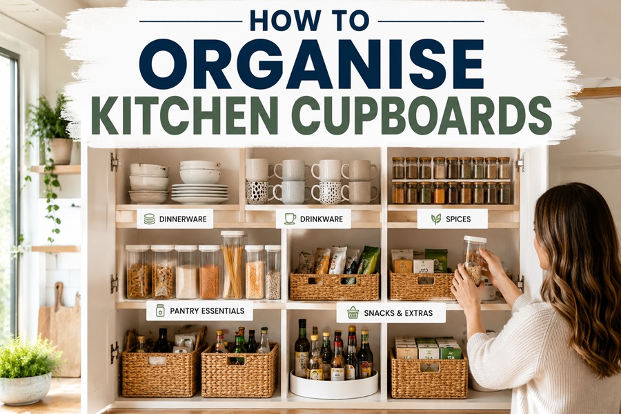 How to Organise Kitchen Cupboards: The Declutter-First System That Sticks How to Organise Kitchen Cupboards